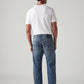 Men's 555 Blue Relaxed Straight Fit Mid Rise Commuter Jeans - Back View