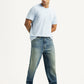 Men's Tinted 568 Blue Loose Fit Mid Rise Jeans - Styleshot View