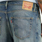 Men's Tinted 568 Blue Loose Fit Mid Rise Jeans - Detail View