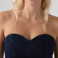 Women's Solid Slim Fit Denim Tube Top - detail View