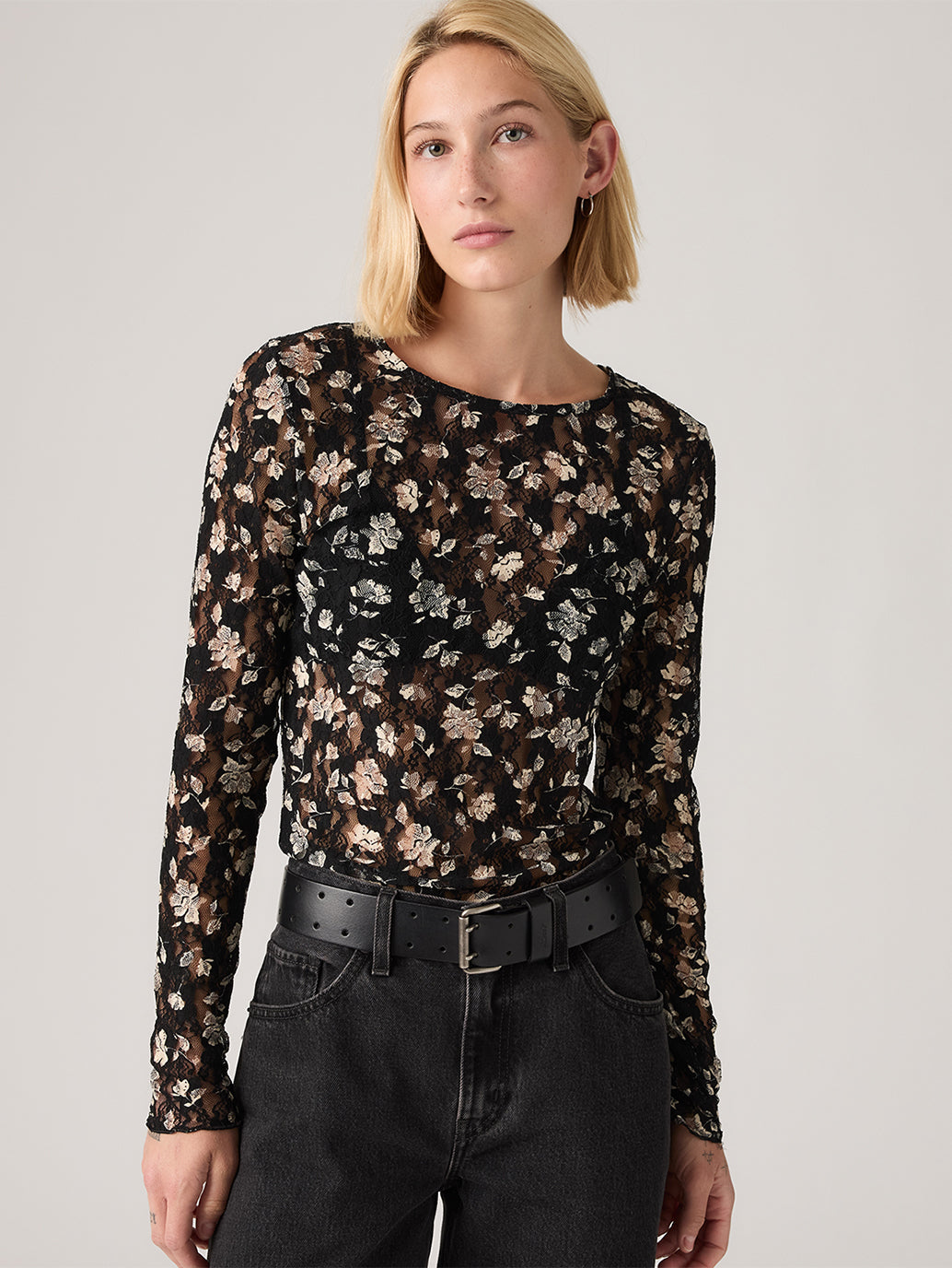 Levi's® Women's Seraphina Lace Long-Sleeve Top