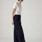 Women's Dark Blue Ribcage Wide Leg Fit High Rise Redloop Jeans - Side View