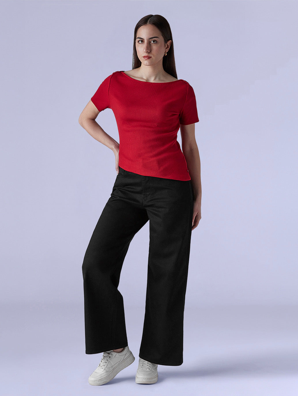 Women's Wide Leg Fit High Rise Redloop Cinched Jeans