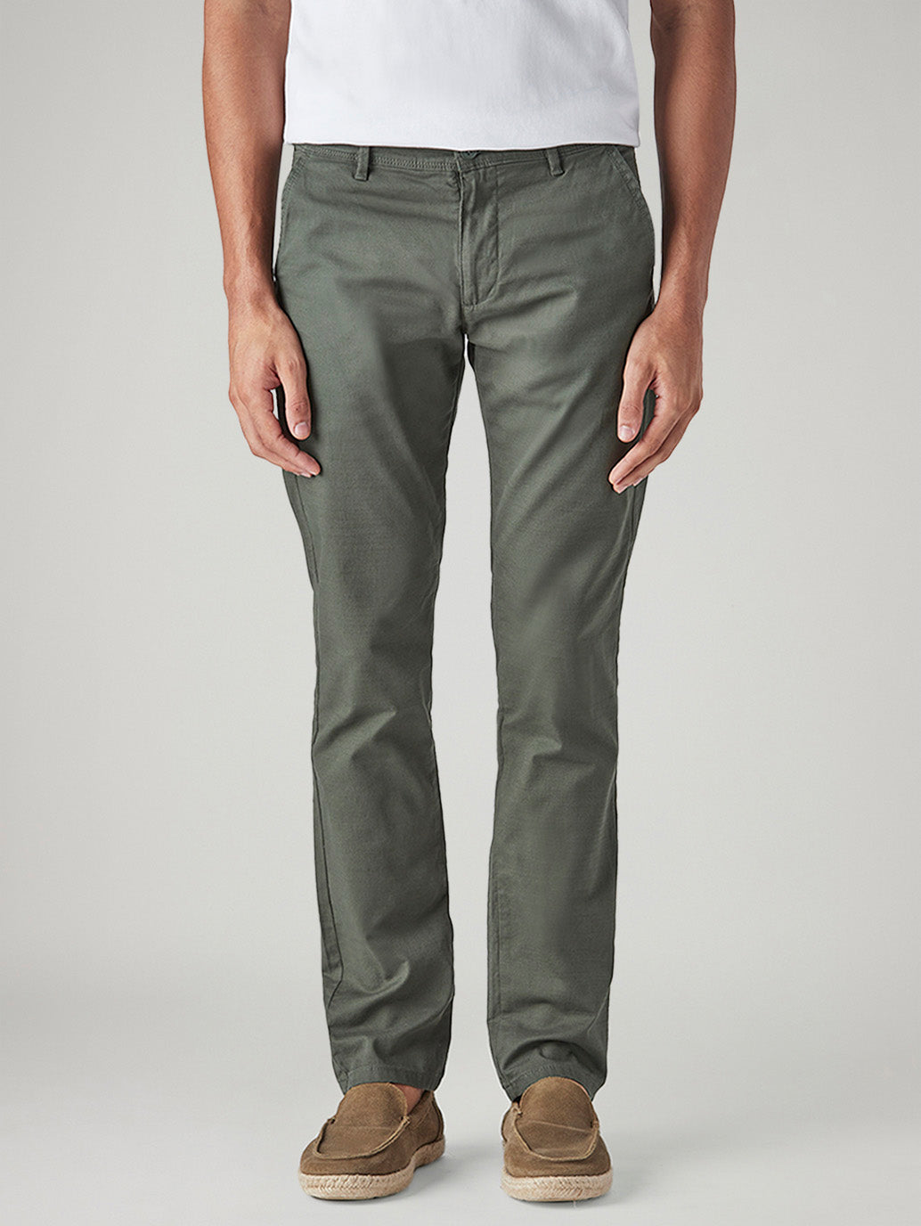 Men's 511 Olive Slim Fit Mid Rise Chinos - Front View