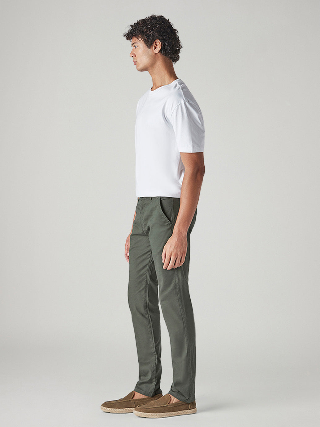 Men's 511 Olive Slim Fit Mid Rise Chinos - Side View
