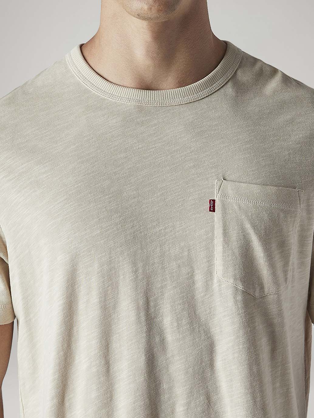 Men's Solid Regular Fit Jersey T-Shirt - Detail View