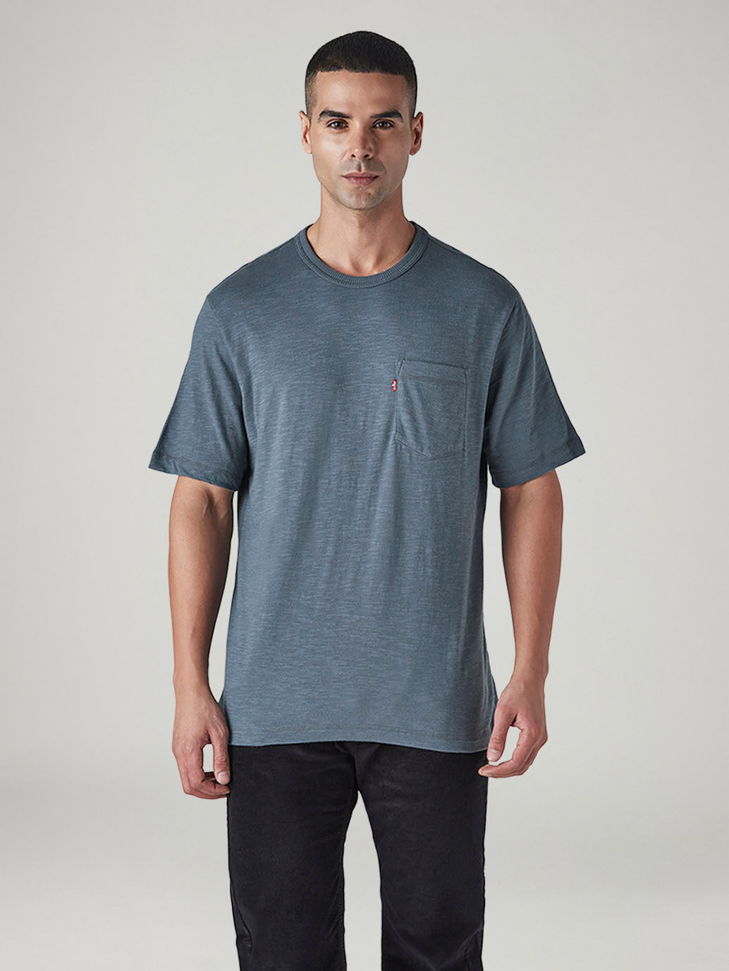 Men's Solid Regular Fit Jersey T-Shirt - Front View