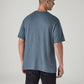 Men's Solid Regular Fit Jersey T-Shirt - Back View
