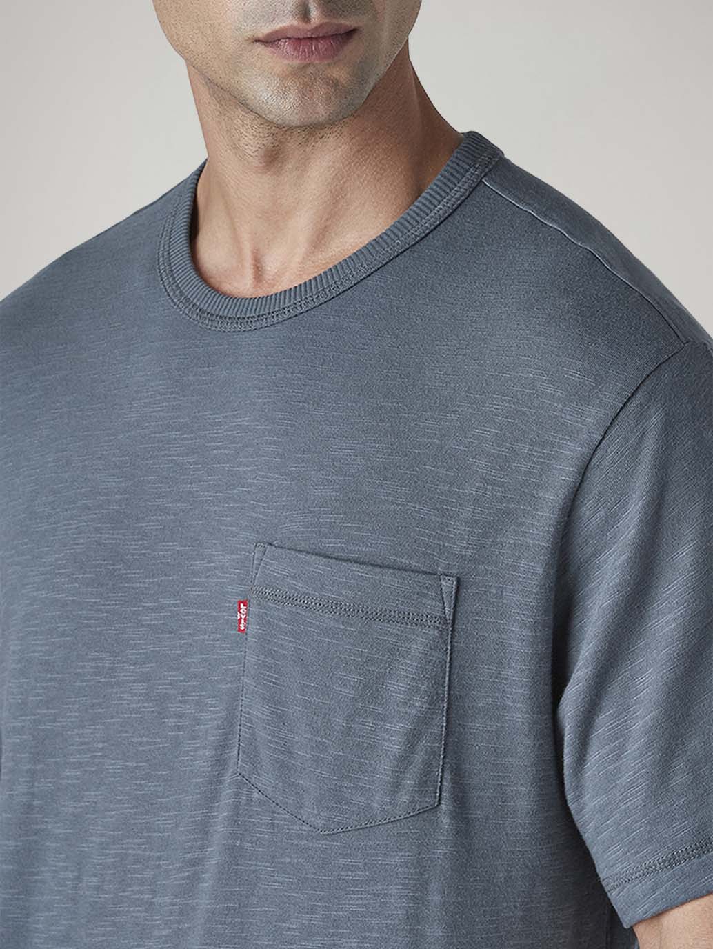Men's Solid Regular Fit Jersey T-Shirt - Detail View