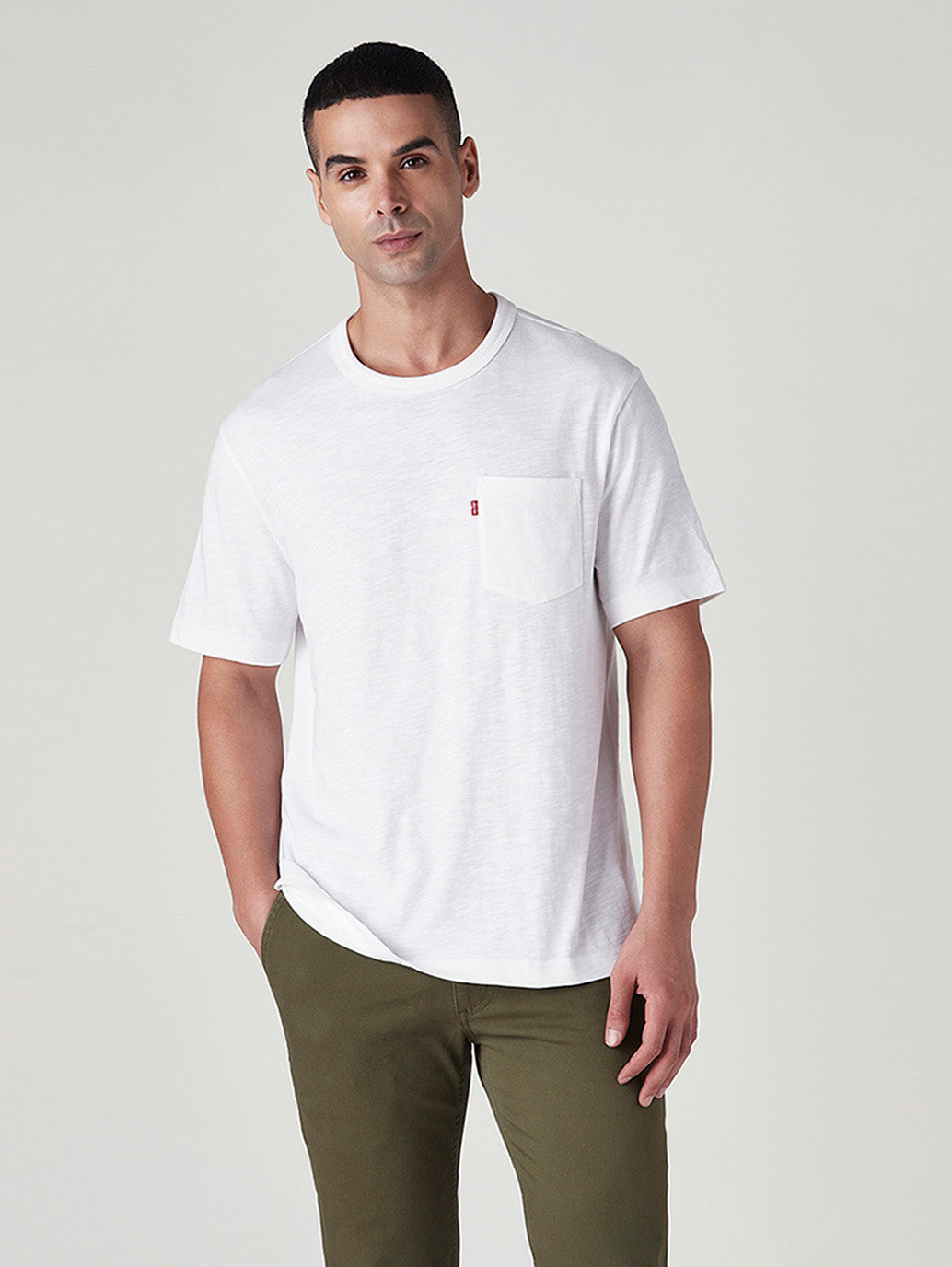 Men's Solid Regular Fit Jersey T-Shirt - Front View