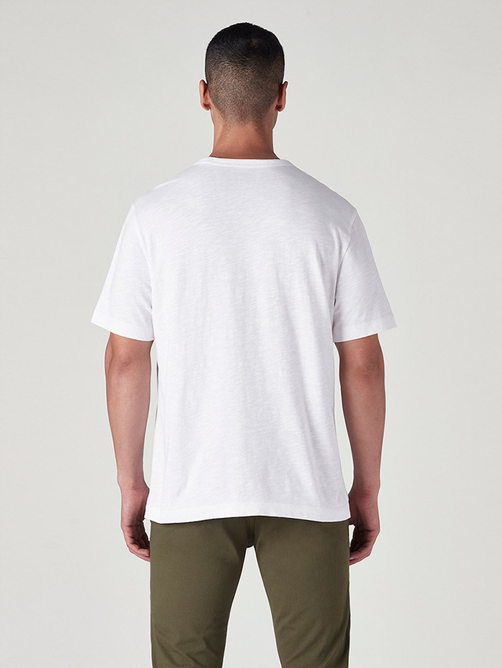 Men's Solid Regular Fit Jersey T-Shirt - Back View