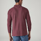 Men's Solid Maroon Pique Polo T-Shirt - Back View
