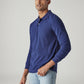 Men's Solid Dark Blue Pique Polo T-shirt - Side View