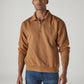 Men's Solid Boxy Fit Zip Collar Sweatshirt - Styleshot View
