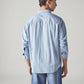 Men's Striped Relaxed Fit Poplin Shirt - Back View