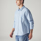 Men's Striped Relaxed Fit Poplin Shirt - Side View