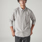 Men's Striped Relaxed Fit Poplin Shirt - Front View
