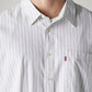 Men's Striped Relaxed Fit Poplin Shirt - Detail View