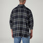 Men's Checkered Relaxed Fit Flannel Shirt - Back View