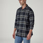 Men's Checkered Relaxed Fit Flannel Shirt - Side View
