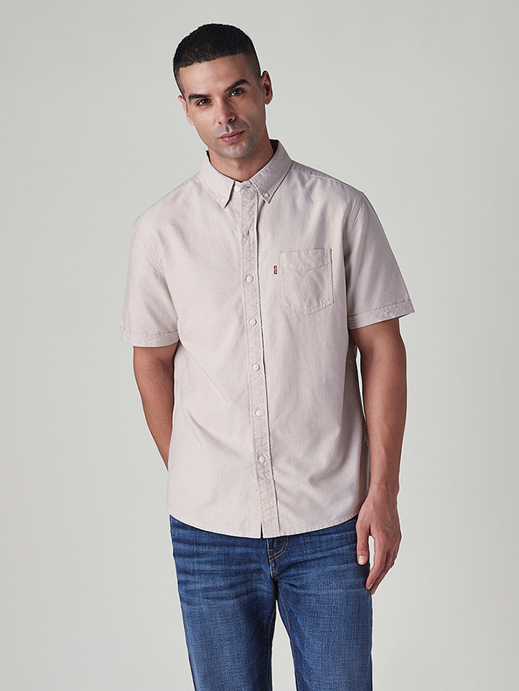 Men's Solid Slim Fit Oxford Shirt