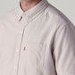 Men's Solid Slim Fit Oxford Shirt - Detail View