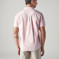 Men's Solid Slim Fit Oxford Shirt - Back View