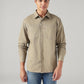 Men's Solid Relaxed Fit Shirt - Front View