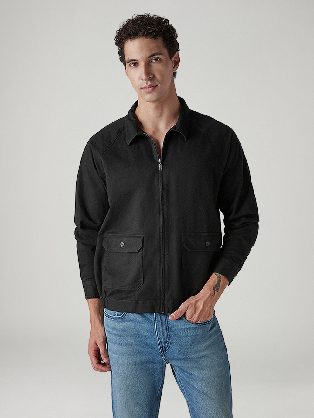 Men's Solid Relaxed Fit Jacket