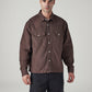 Men's Solid Relaxed Fit Shacket - Front View