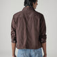 Men's Solid Brown Zip Collar Shacket - 20 View