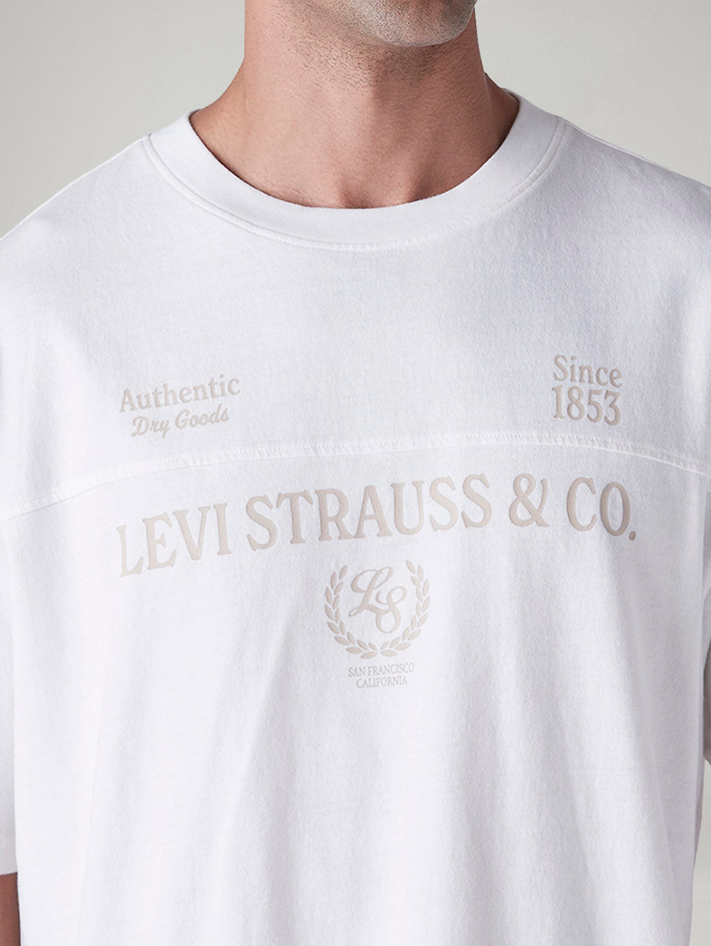 Men's Typographic Printed Regular Fit Jersey T-Shirt - Detail View