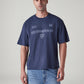 Men's Typography Regular Fit Jersey T-Shirt - Front View