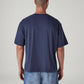 Men's Typography Regular Fit Jersey T-Shirt - Back View