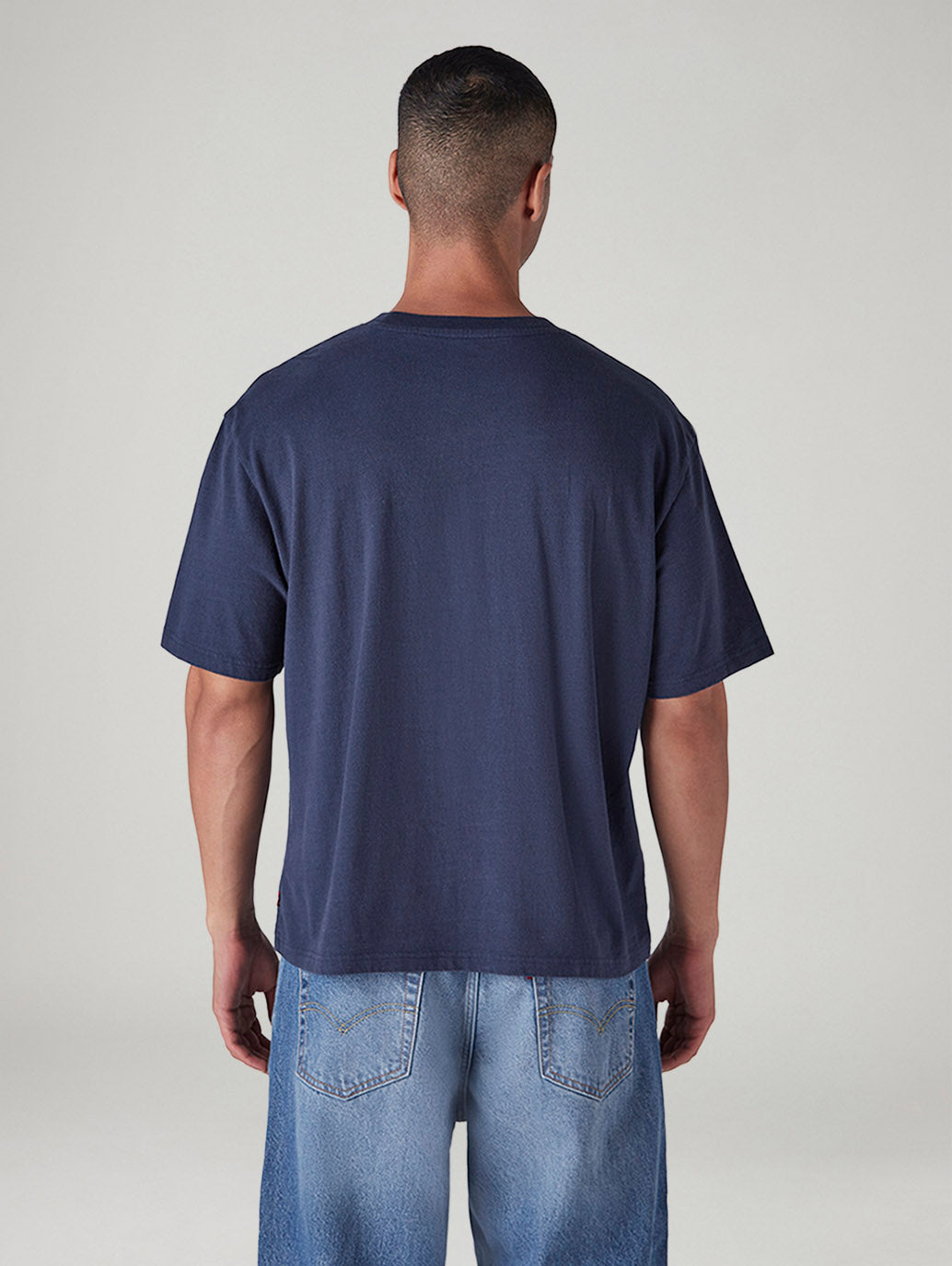 Men's Typography Regular Fit Jersey T-Shirt - Back View