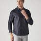 Men's Solid Slim Fit Oxford Redloop Shirt - Styleshot View