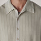 Men's Striped Slim Fit Redloop Shirt - Detail View