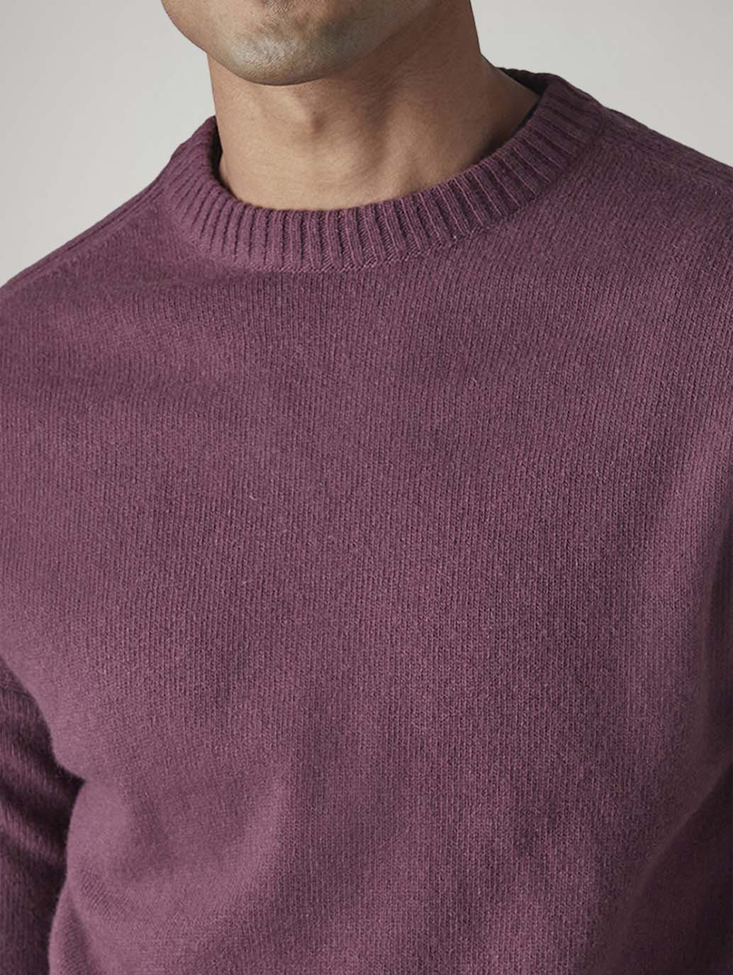 Men's Solid Relaxed Fit Redloop Sweater - 20 View