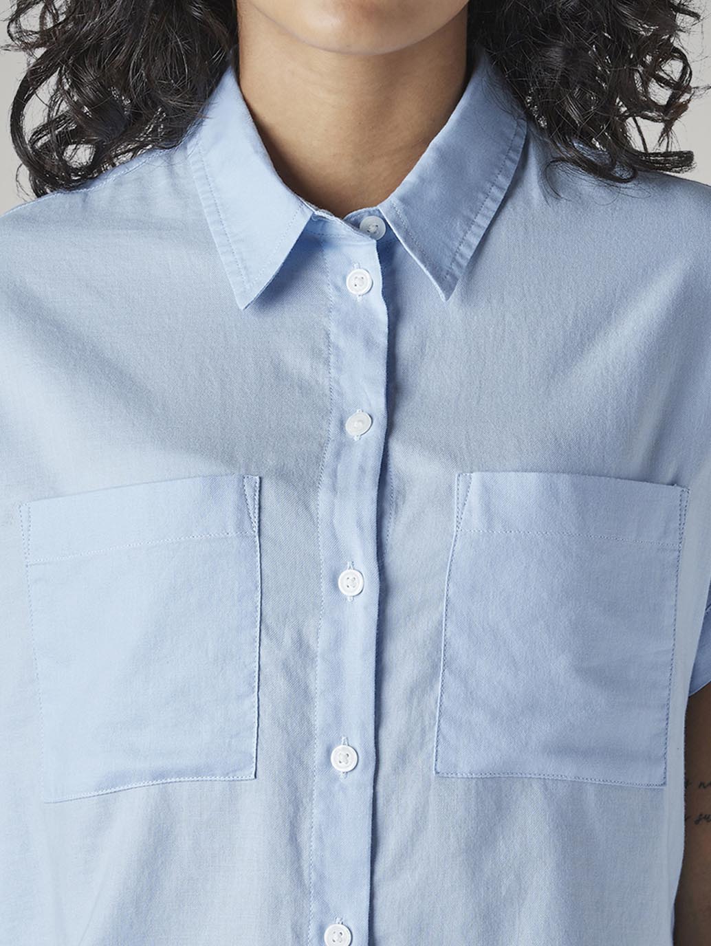 Women's Solid Regular Fit Shirt - Detail View