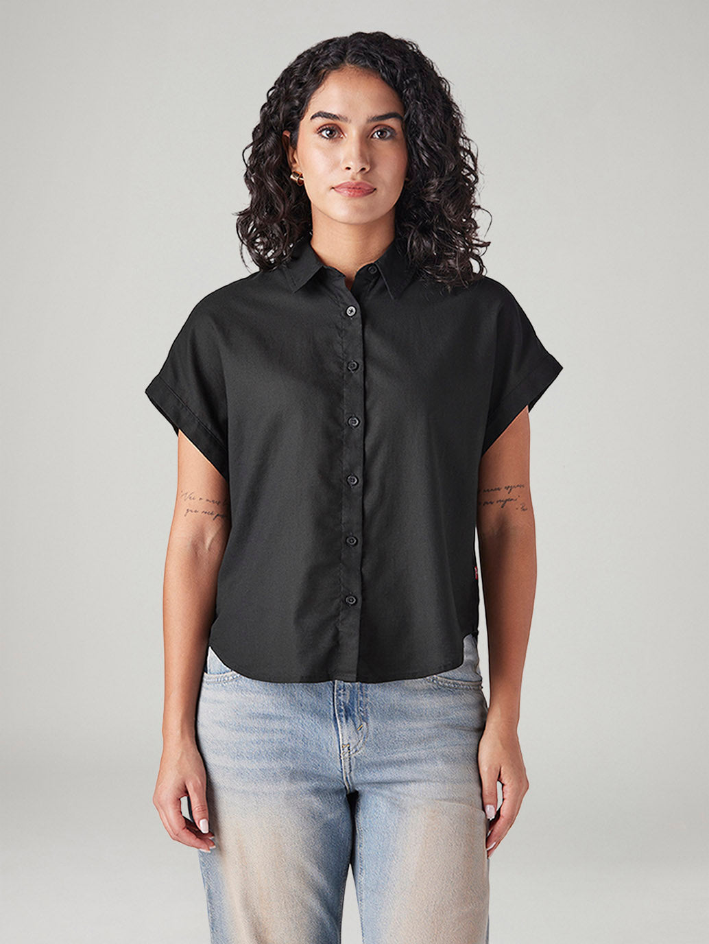 Women's Solid Regular Fit Shirt - Front View