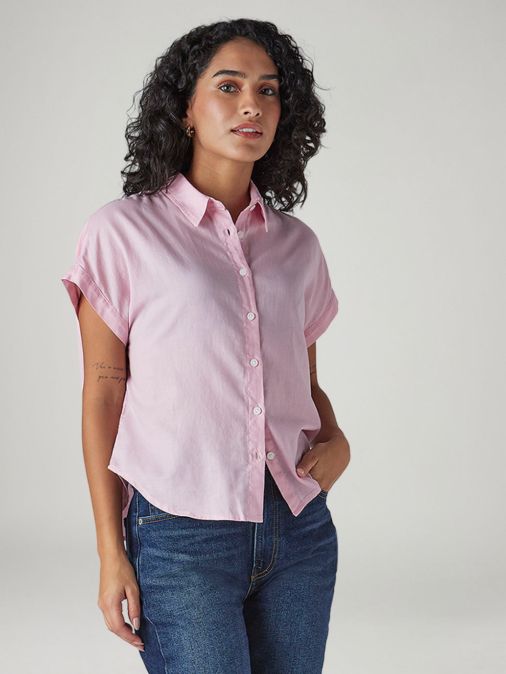 Women's Solid Regular Fit Easy Shirt