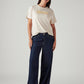 Women's Dark Indigo Loose Fit Mid Rise Jeans - Styleshot View