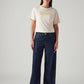 Women's Dark Indigo Loose Fit Mid Rise Jeans - Front View