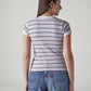 Women's Striped Slim Fit T-Shirt - Back View