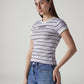 Women's Striped Slim Fit T-Shirt - Side View