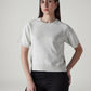 Women's Solid Slim Fit Embroidered T-Shirt - Front View