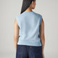 Women's Argyle Light Blue V-Neck Sweater - 20 View