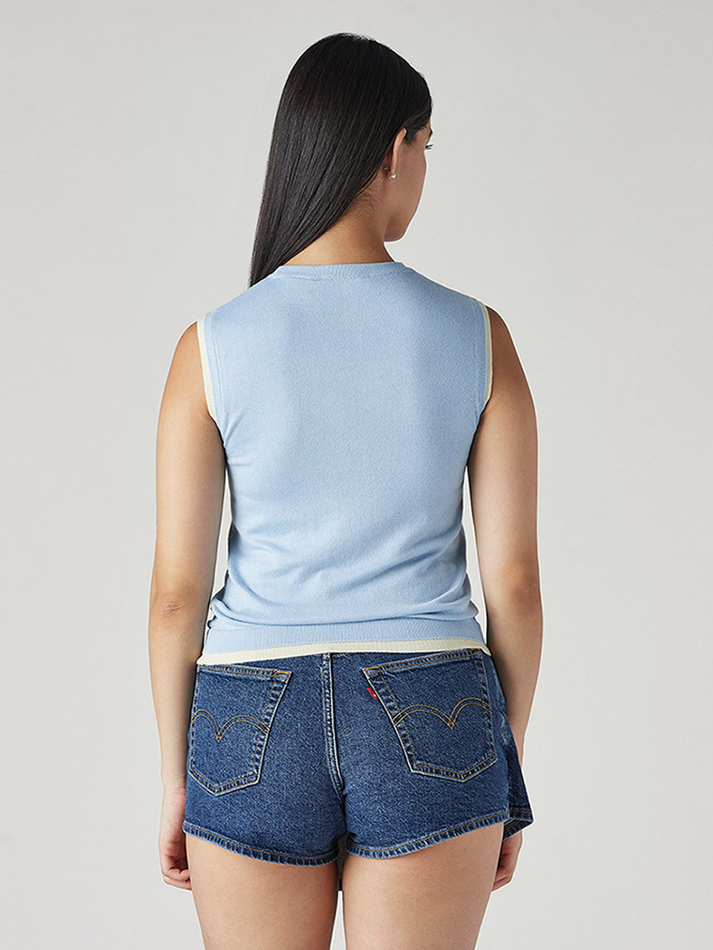 Women's Solid Regular Fit Top - Back View