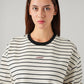 Women's Striped Relaxed Fit Sweatshirt - 20 View