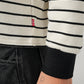 Women's Striped Relaxed Fit Sweatshirt - 20 View